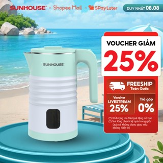 [Mẫu mới] Ấm siêu tốc inox 2 lớp 1.8L SUNHOUSE SHD1357 - 1500W - Bộ điều khiển Strix cao cấp – Thân ấm 2 lớp chống bỏng