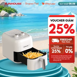 Nồi chiên không dầu 5.5L Sunhouse SHD4022 - Khoang chiên lớn cho 3-6 người - Công nghệ Rapìd Air hiện đại