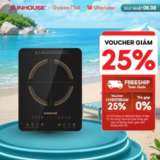 Bếp từ đơn Sunhouse SHD6803 - Công suất 2000W - Bảo hành 12 tháng - 8 chế độ nấu - Nút bấm điện tử