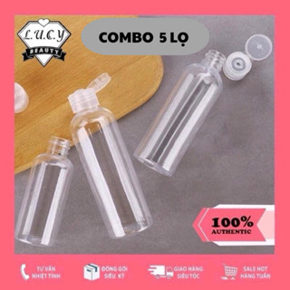 [COMBO 5 LỌ] 3ml - 250ml Lọ chiết nắp bật Chai nhựa triết mỹ mĩ phẩm Lọ rỗng PET đựng toner tẩy trang