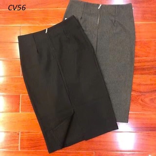 Chân Váy Bút Chì Công Sở Ôm Dáng Vải Co Giãn Có 2 Túi Xéo- Khóa Kéo- Sau Xẻ Sau CV55