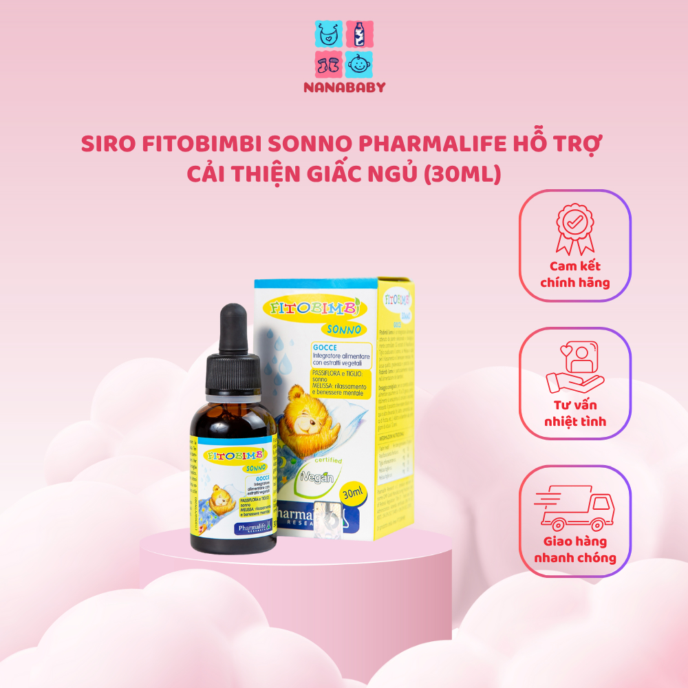 Siro giúp bé ngủ ngon, ngủ sâu Fitobimbi Sonno (Chai 30ml)