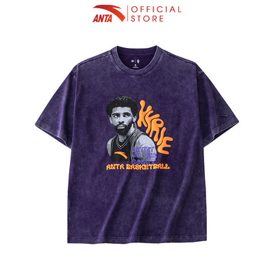 ANTA Nam nữ Kyrie Irving Áo thun T-Shirt Áo Phông Thời trang Unisex 1724E1117