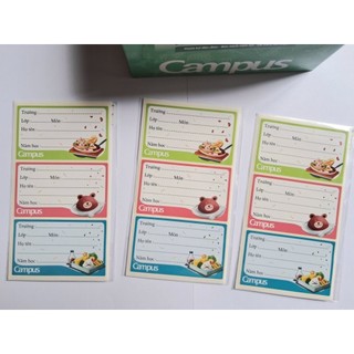 Combo 2 tập Nhãn vở campus Food 12c/tập