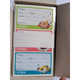 Combo 2 tập Nhãn vở campus Food 12c/tập
