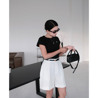 Dalia Shorts / Quần short lửng nữ kaki thun form xuông lưng cao