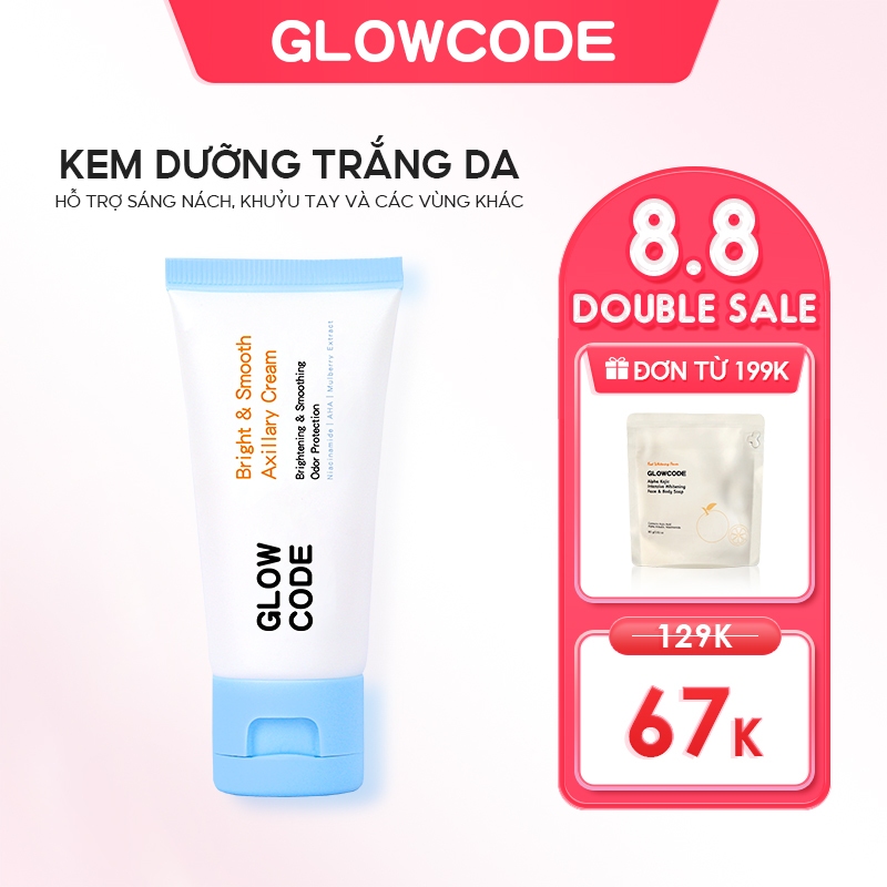Kem body trắng da Glowcode dưỡng trắng nách giảm thâm nách khuỷu tay Đầu gối dưỡng ẩm với niacinamide kem dưỡng trắng