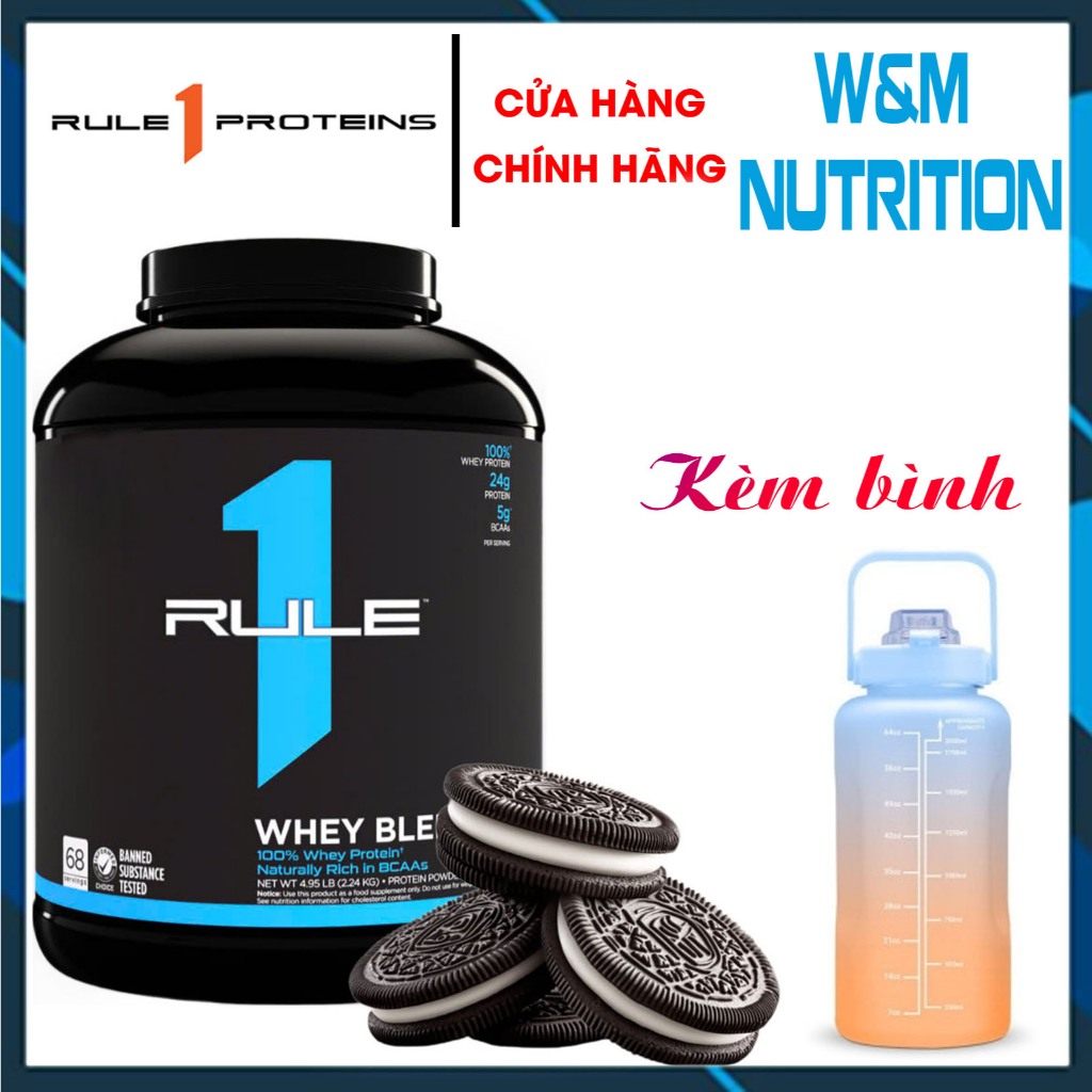 SỮA TĂNG CƠ RULE 1 Blend PROTEIN 5LBS COOKIE - Whey Protein ISOLATE & HYDROLYZED WHEY