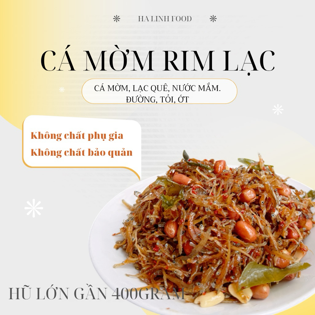Cá mờm rim lạc ăn liền gần 400gram (cả hũ)