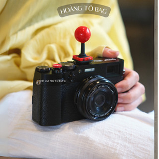Nút chặn flash redball viền đỏ cao cấp trang trí máy ảnh, hình thật shop chụp