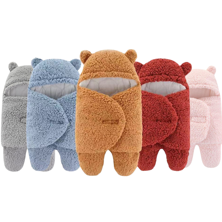 Chăn Ủ Choàng Cho Bé Sơ Sinh Mùa Đông Trần Bông 3 Lớp U04