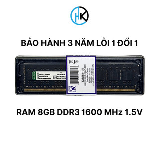  Ram PC 8GB DDR3 bus 1600 MHz kingston memory PC3 12800 DIMM - Bảo hành 3 năm lỗi 1 đổi 1 