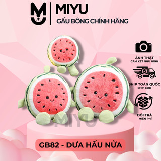  Gấu Bông Dưa Hấu Tròn Chạy Bộ Vui Vẻ Siêu Dễ Thương Ôm Ngủ Mềm Mịn An Toàn Cho Bé Thú Nhồi Bông Trang Trí Decor MIYU 
