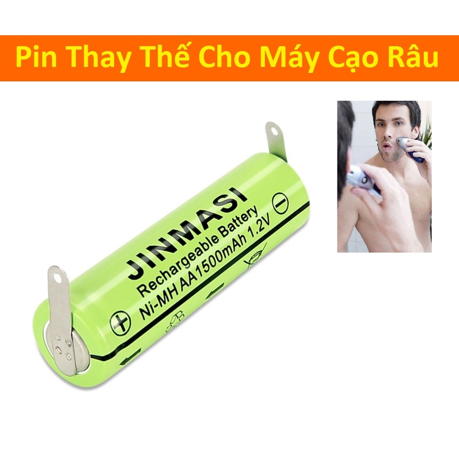 Pin sạc cao cấp Ni - HM AA 1500mAh 1.2V có hàn niken sẵn 2 đầu dùng cho máy cạo râu, máy tông đơ