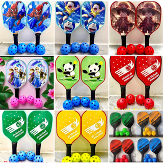 Bộ 2 Vợt Pickleball +4 bóng, VỢT PICKLEBALL, vợt pockleball trẻ em