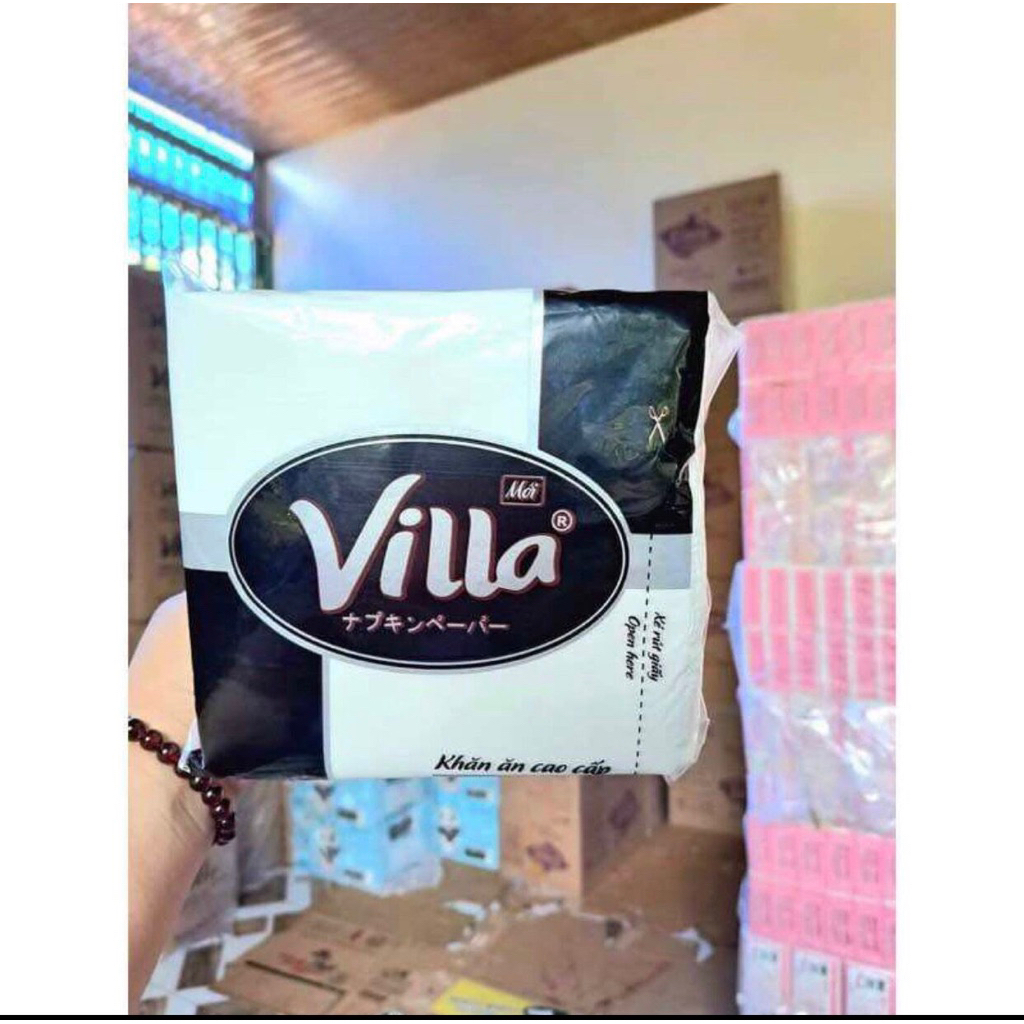 1 Thùng 30 Gói Khăn giấy ăn vuông Villa l cao cấp 100 tờ/túi| Giấy ăn| Giấy vuông 🌱