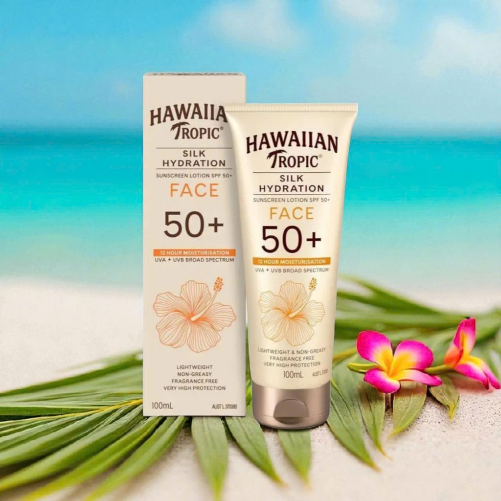 Hawaiian Tropic Silk Hydration SPF 50+ kem chống nắng mặt 100ml