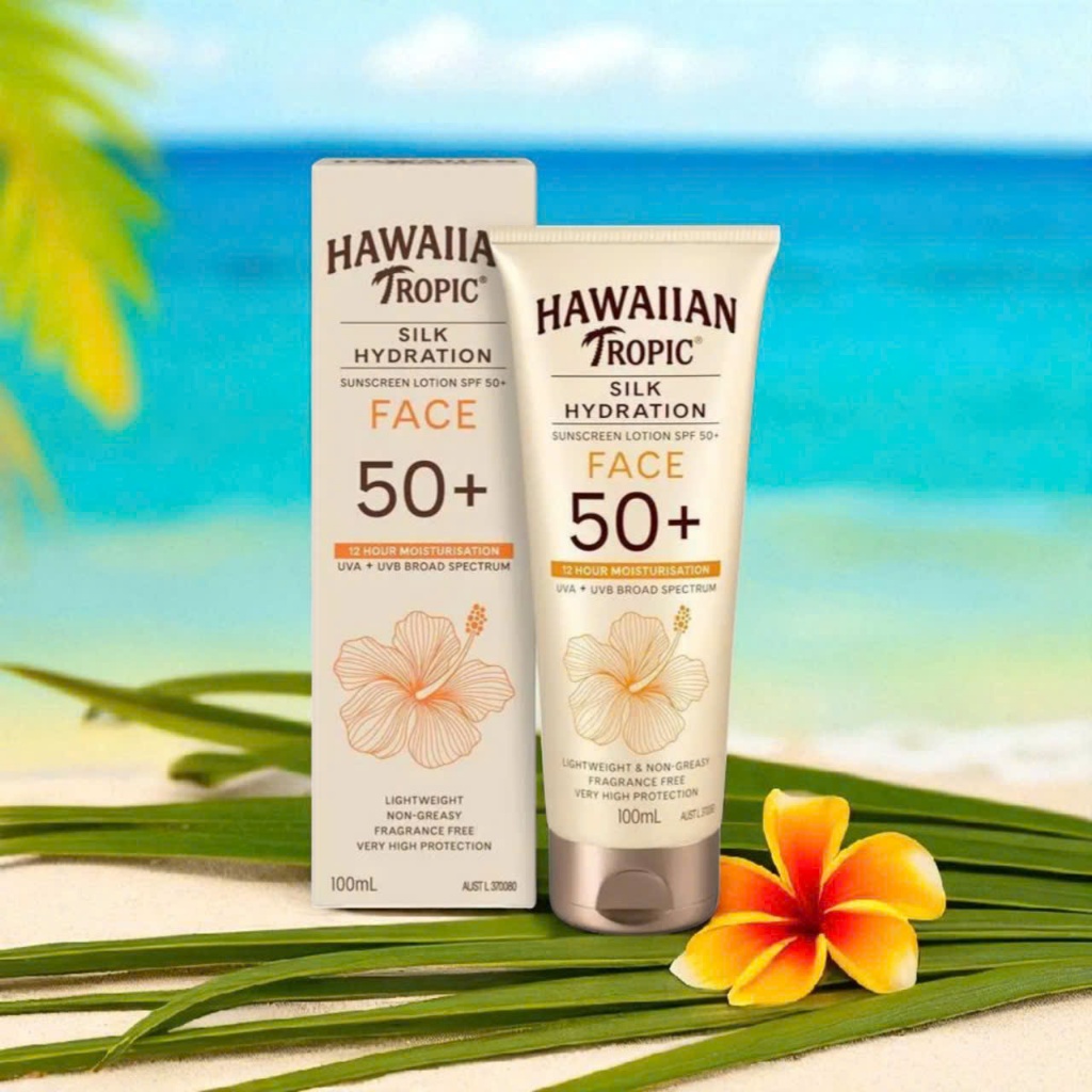 Kem chống nắng mặt Hawaiian Tropic SPF 50+ không mùi 100ml