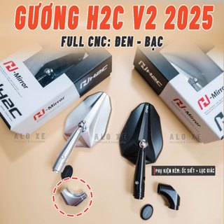 [CHÍNH HÃNG] Gương chiếu hậu H2C V2 Mới 2025 CNC sử dụng mọi loại xe (Giá 1 cái) Phụ Kiện Phụ Tùng