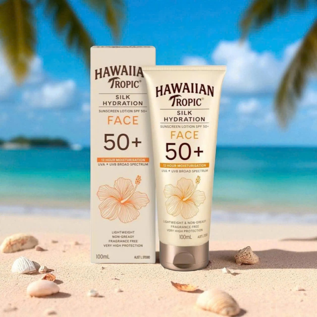 Kem chống nắng Hawaiian Tropic Face SPF 50+ dịu nhẹ 100ml