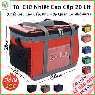   KhoNCC  Túi Giữ Nhiệt 20Lít Loại Tốt Dùng Giao Hàng Shipper Grab Beamin Cho Quán Ăn Uống Vừa và Nhỏ - NKT-7036-GN20L-D 