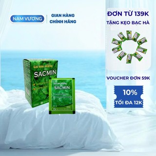  Hôp 12 Gói súc miệng Sacmin Vệ sinh răng miệng nước muối sạch khuẩn hương thơm mát giảm hôi miệng 