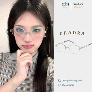 [LÉA GLASSES] Kính Mắt Kim Loại Chuyên Lắp Cận CHADRA cao cấp Bayonetta Y2K Vuông Vintage HOT TREND