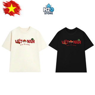 Áo thun yêu nước in Việt Nam - Nón Lá - Mũ Cối, áo phông unisex chất vải cotton 2 chiều mềm mát