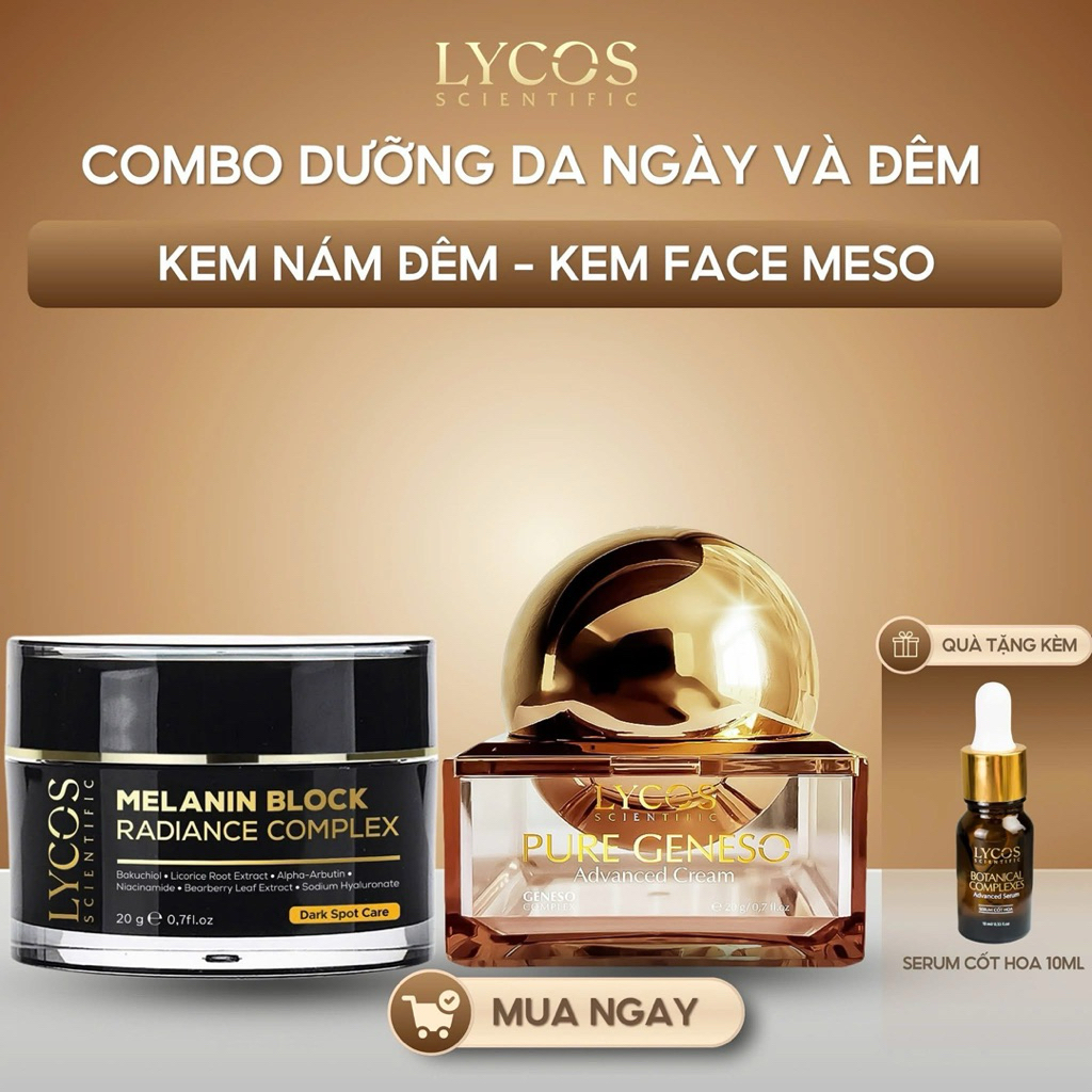 COMBO NÁM NGÀY & ĐÊM (Kem Nám Đêm - Kem Face Meso Tế Bào Gốc)