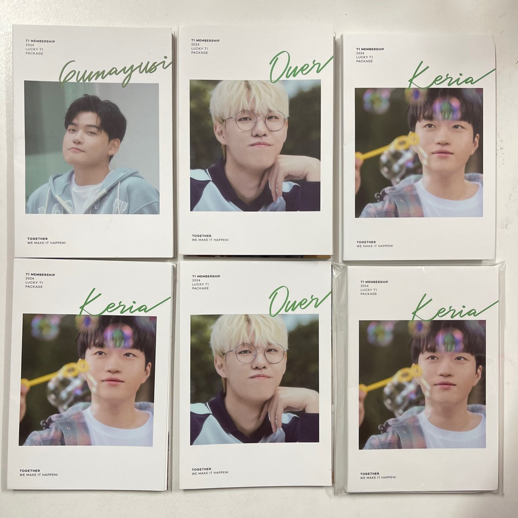 Thẻ bo góc Postcard T1 Lucky 2024 tách set Bundle Faker Oner Gumayusi Keria Zeus Liên Minh LOL