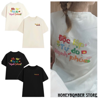 Áo Thun Hoa Sen Độc Lập Tự Do [FREESHIP]🌸Áo Nữ Baby Tee Fom Rộng Unisex Cotton Co Dãn🌸
