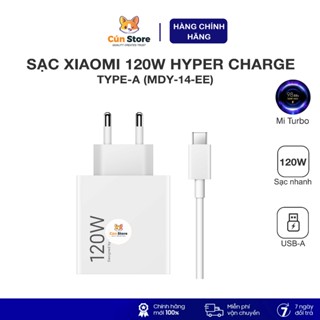  Bộ sạc Xiaomi 120W HyperCharge chân Type-A cho Black Shark 5   5 Pro Mi 14T Pro | Bảo hành 6 tháng 