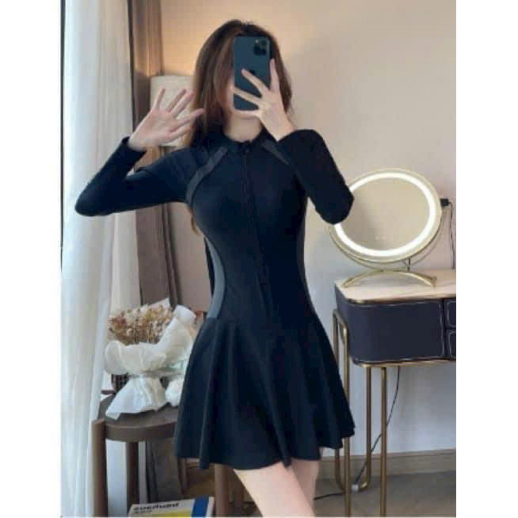 (size MLXL 2XL,3XL)áo tắm bikini liền thân dây kéo váy quần đùi trong | BigBuy360 - bigbuy360.vn