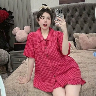 Bộ Đồ Ngủ Caro Cộc Đùi nhiều màu mặc nhà mùa hè - chất liệu cotton xốp xịn xò