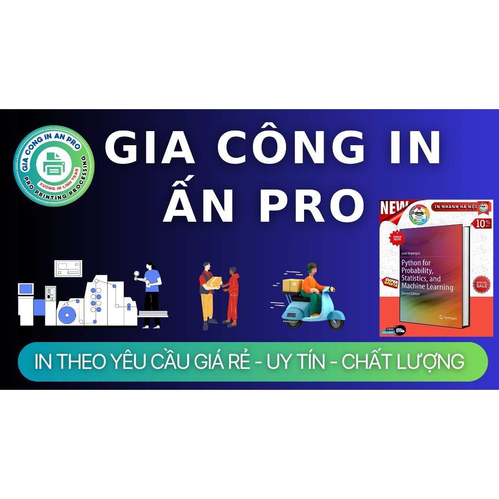 Giấy bìa phủ mờ Python for Probability, Statistics, and Machine Learning