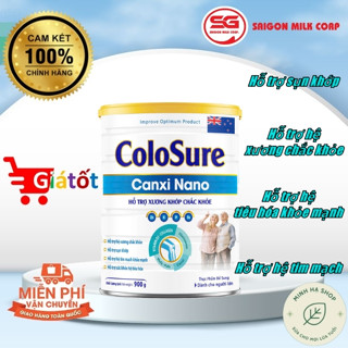 (Mẫu mới) (Combo 5 lon) Sữa bột ColoSure Canxi Nano (900g) - Hỗ trợ xương khớp chắc khỏe