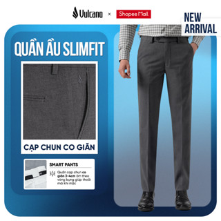  Quần âu slimfit Vulcano cạp chun ẩn co giãn linh hoạt chất vải mịn cao cấp giữ nếp phẳng 3008C 