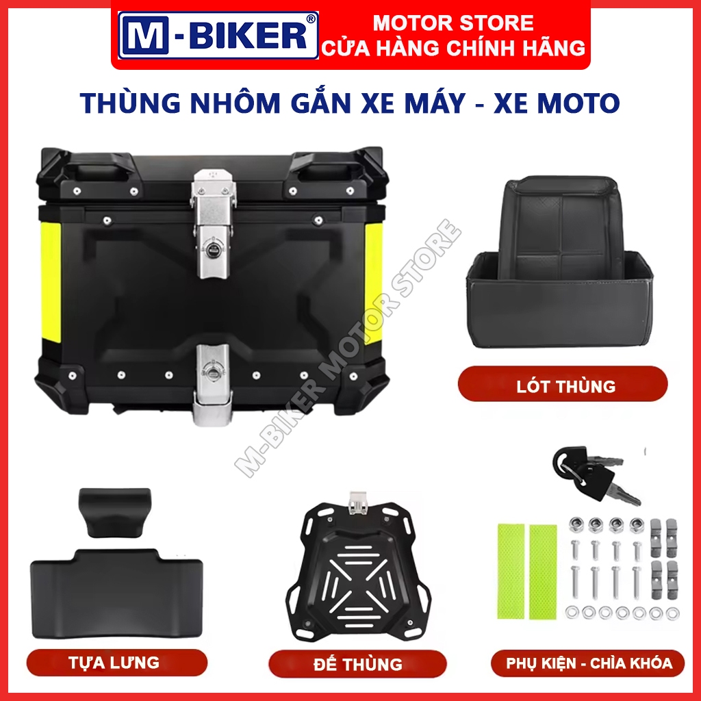 Thùng nhôm xe máy, thùng nhôm gắn xe tay ga, xe phân khối lớn dung tích 22L 28L 35L 36L 45L 55L