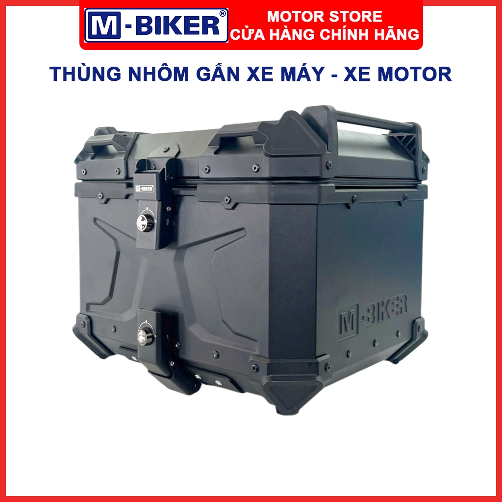 Thùng nhôm xe máy, Thùng top nhôm gắn xe máy, xe motor, cốp đựng đồ dung tích 22L, 35L, 45L, 55L, 65