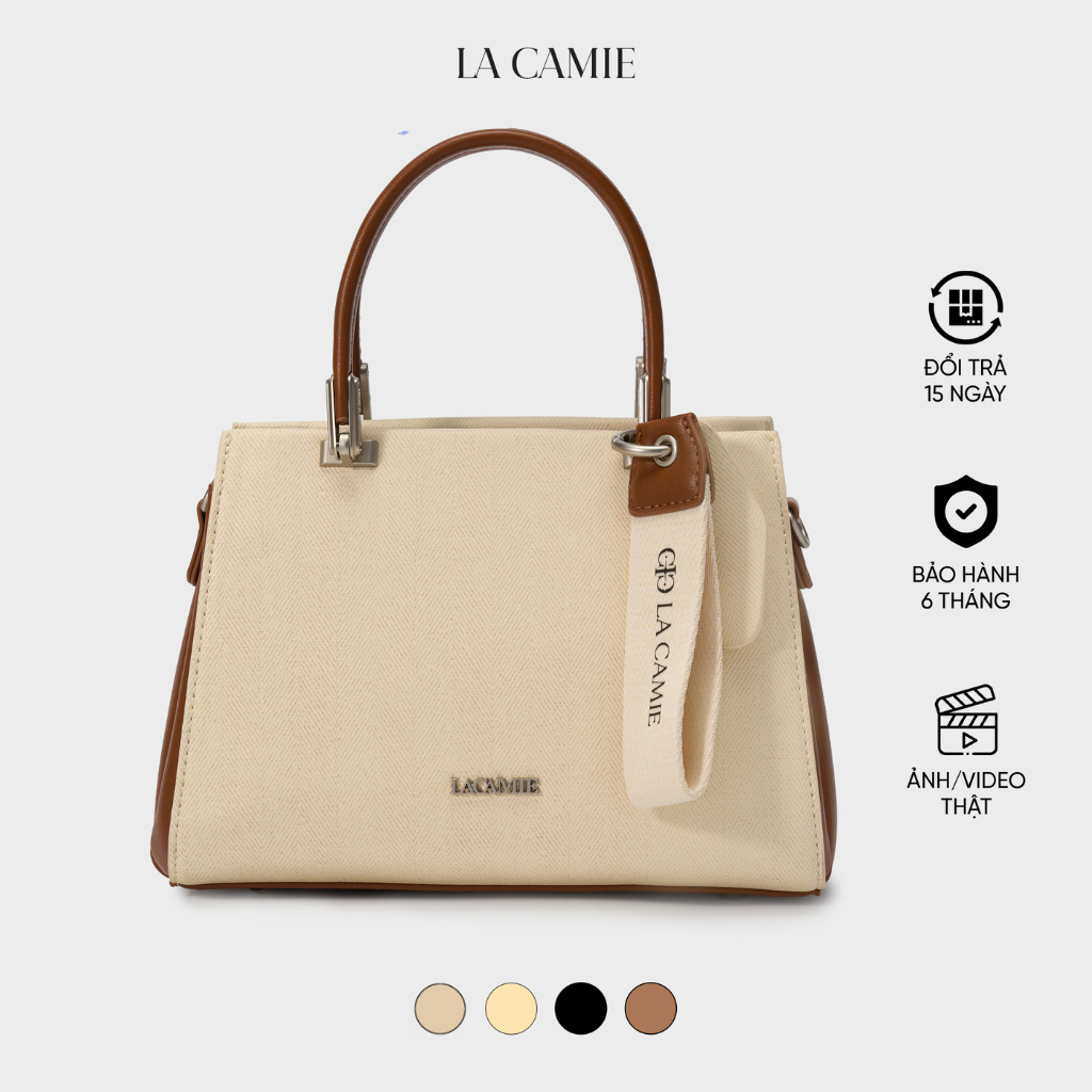 Túi xách đứng quai tròn Da tổng hợp cao cấp thương hiệu LaCamie TX5A0502