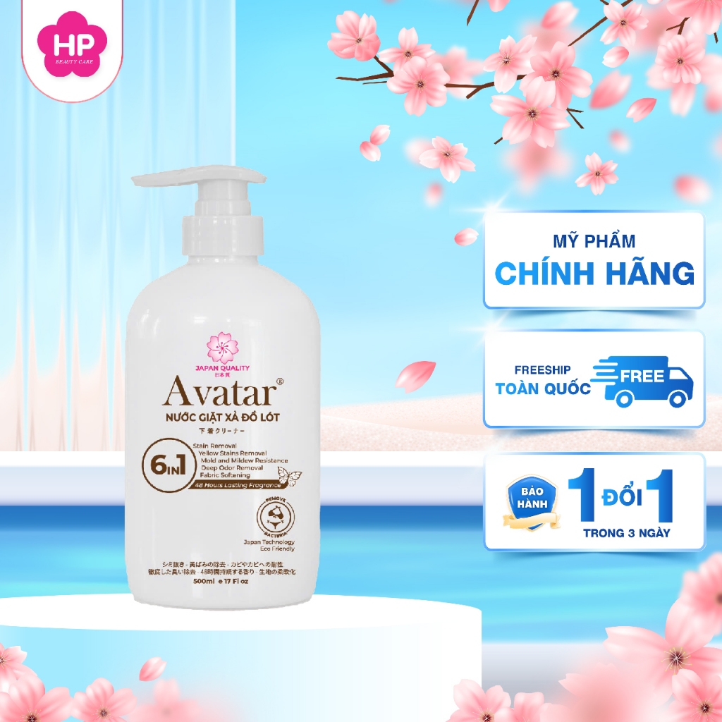 Nước Giặt Đồ Lót Avatar Lưu Hương 48 Hours 6 In 1 500ml (Màu Trắng)