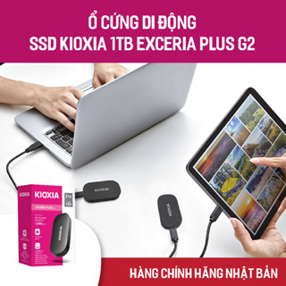 Ổ Cứng Di Động SSD KIOXIA 1TB EXCERIA PLUS G2 đọc 1050mb/s, ghi 1000mb/s - Hàng Chính Hãng