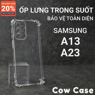  Ốp lưng Samsung A23 A13 4G|5G Cow case trơn trong suốt | Ốp điện thoại SS galaxy dẻo bảo vệ camera đt sámung toàn diện 