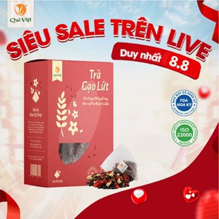 Trà gạo lứt Quê Việt thanh lọc gan, giải độc cơ thể nguyên liệu tự nhiên an toàn [450g, 600g]