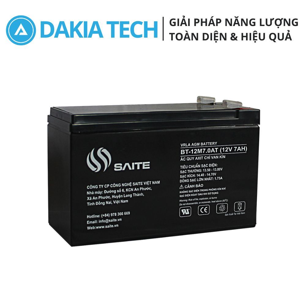 Ắc quy Saite 12V 7Ah Model BT-12M7.0AT