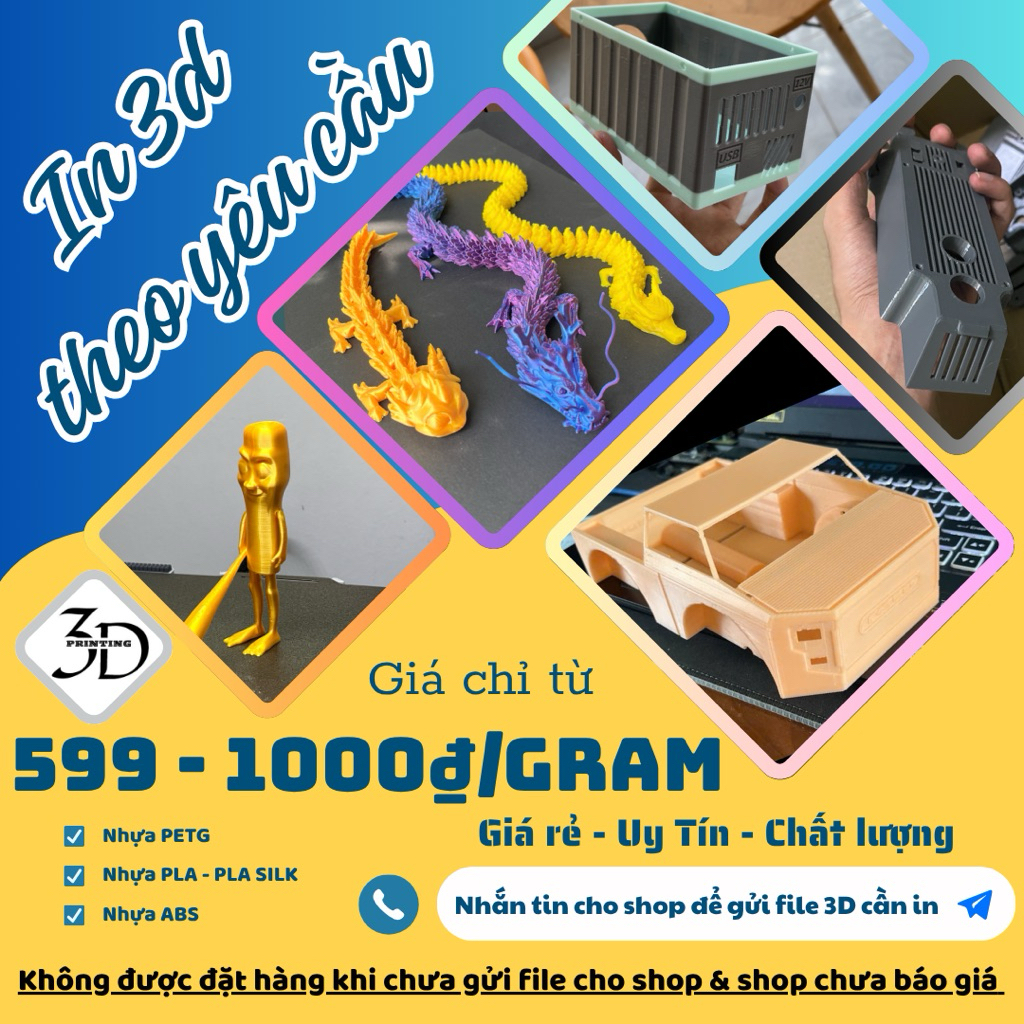 IN 3D THEO YÊU CẦU [GIÁ RẺ - UY TÍN - CHẤT LƯỢNG]