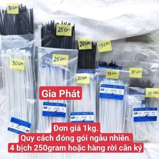   1KG  Dây rút nhựa dây thít nhựa giá 1 ký: 10cm,15cm,20cm,25cm,30cm,40cm,50cm 