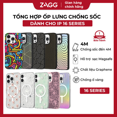 [iPhone 16 ProMax] Tổng hợp ốp lưng chống sốc ZAGG bảo vệ điện thoại bảo hành 1 năm ứng dụng vật liệu Graphene