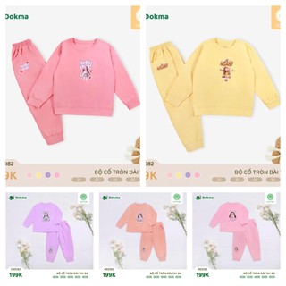  Bộ dài tay bé gái Dokma 2-6Y mã DB2404 DB3083 DB3082 