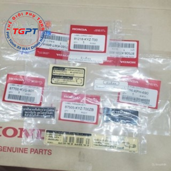 Bộ tem thông số Wave 125i (6 tem) 